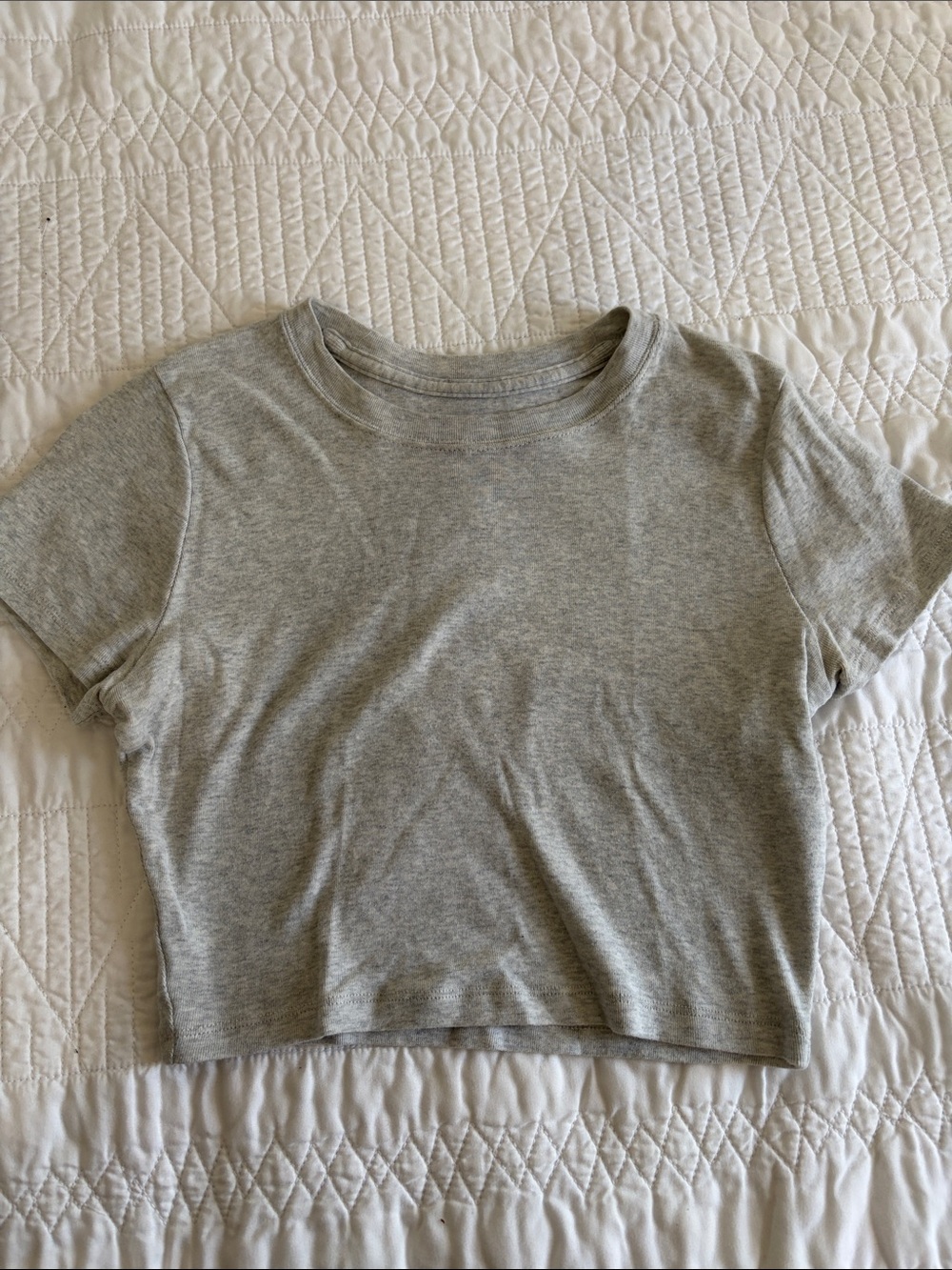 Hollister Heather Gray Crop Tee